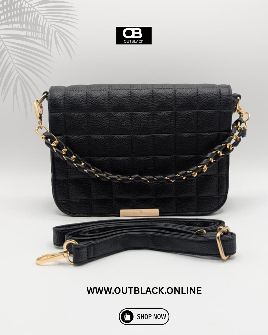 Classic Black Quilted Shoulder Bag