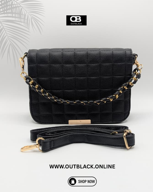 Classic Black Quilted Shoulder Bag
