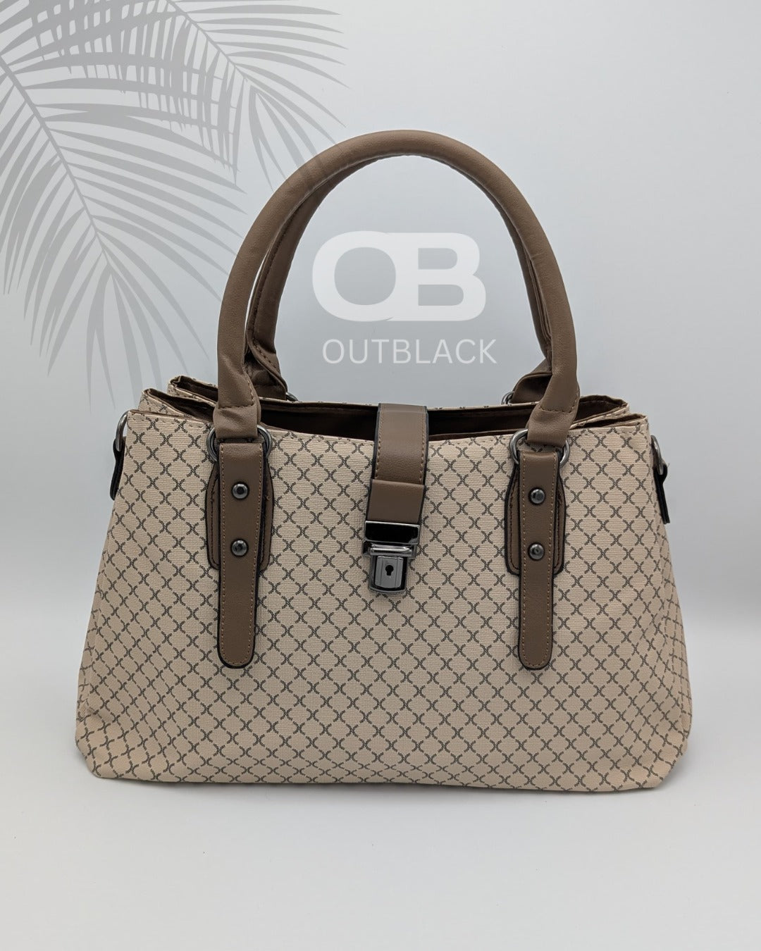 Beige & Brown Chic Tote Bag – Everyday Elegance
